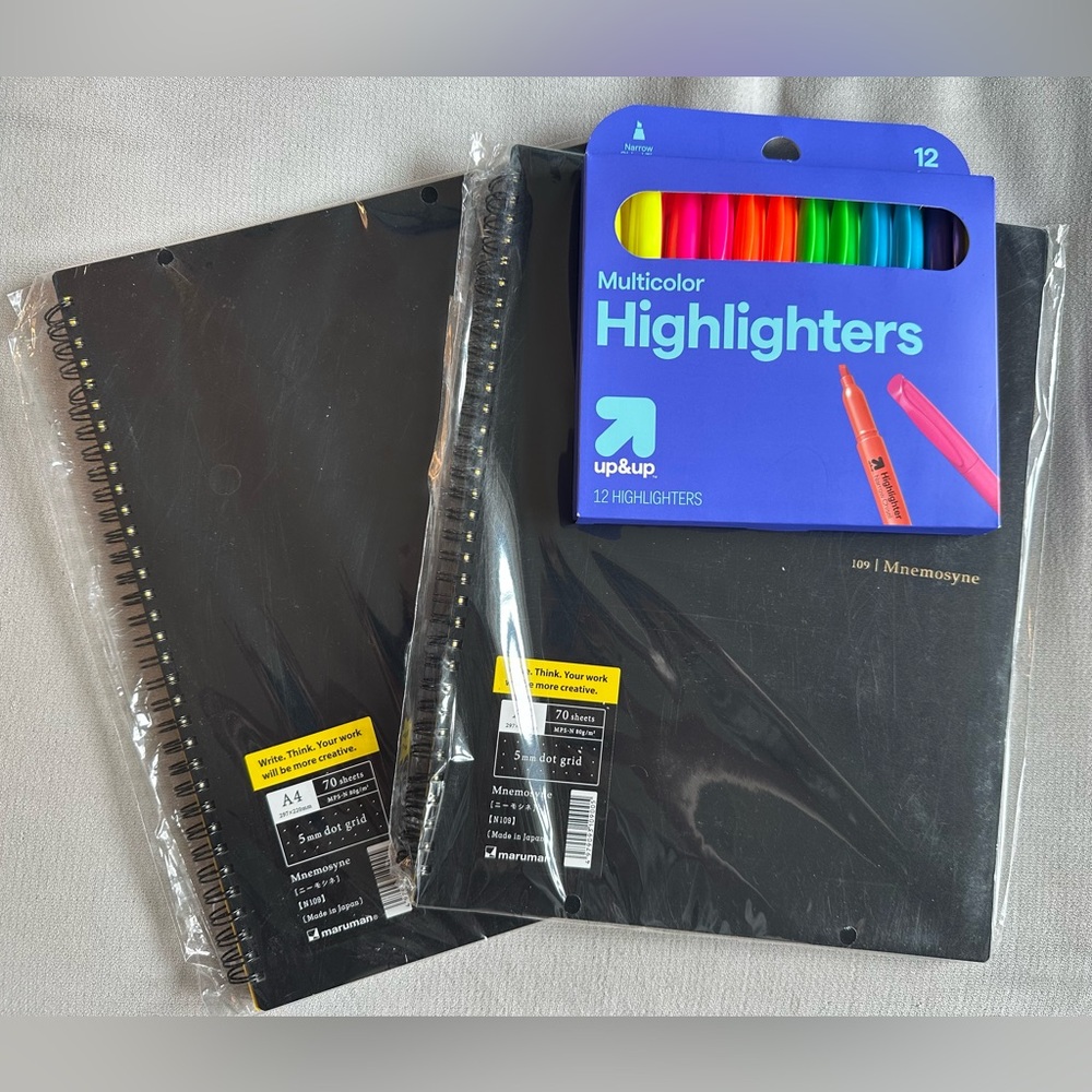 Two Premium 5mm dot grid notebooks - for sketching, organizing, or journaling!